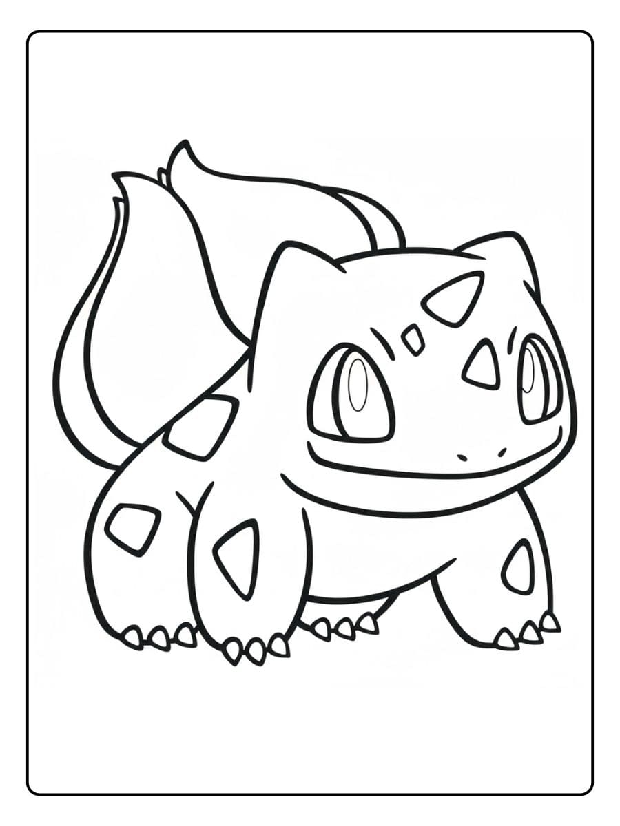 Pokémon Ausmalbild Bisasam Niedliche Skizze