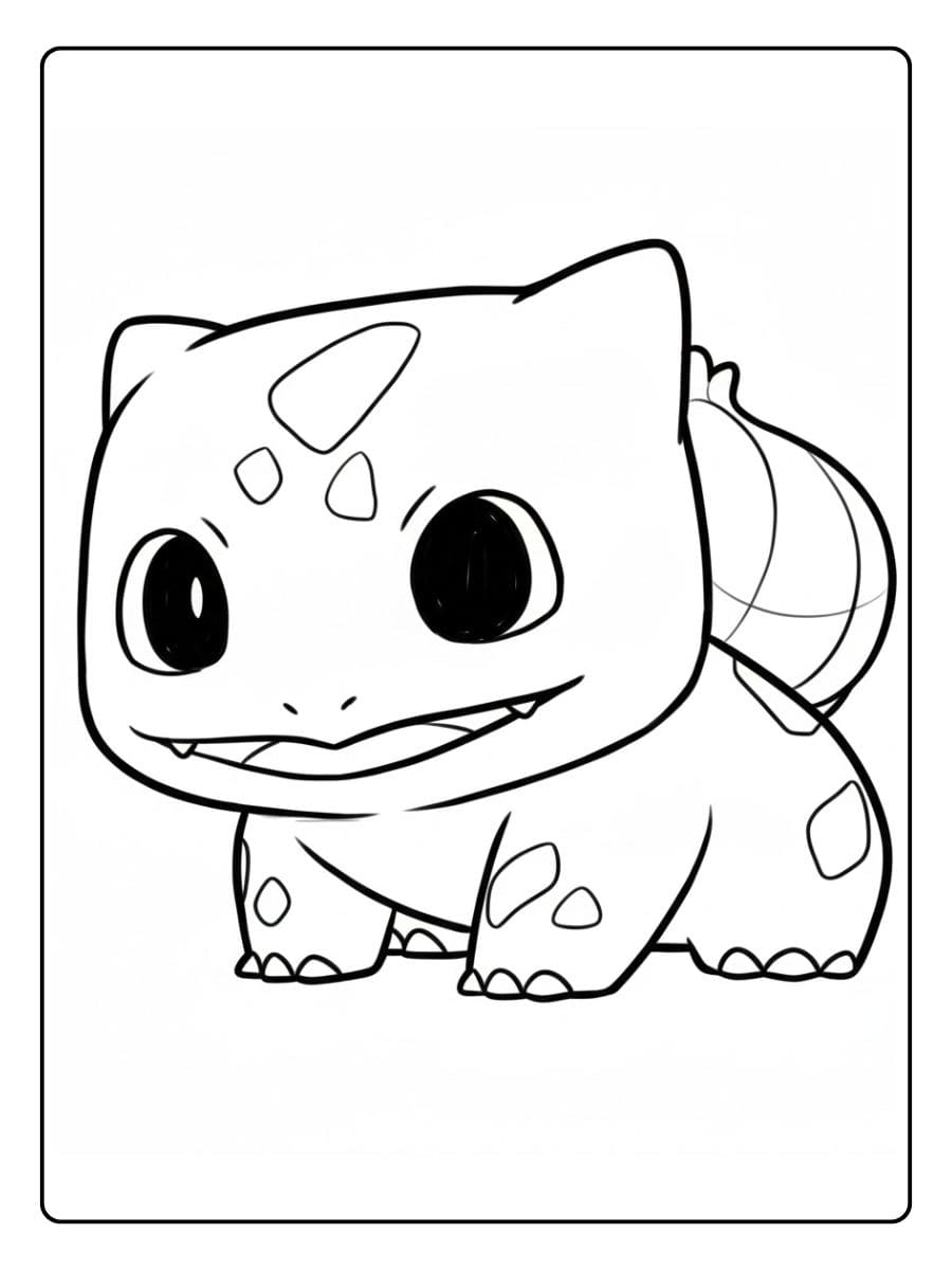 Pokémon Ausmalbild Bisasam Süßes Bulbasaur beim Ramen Essen