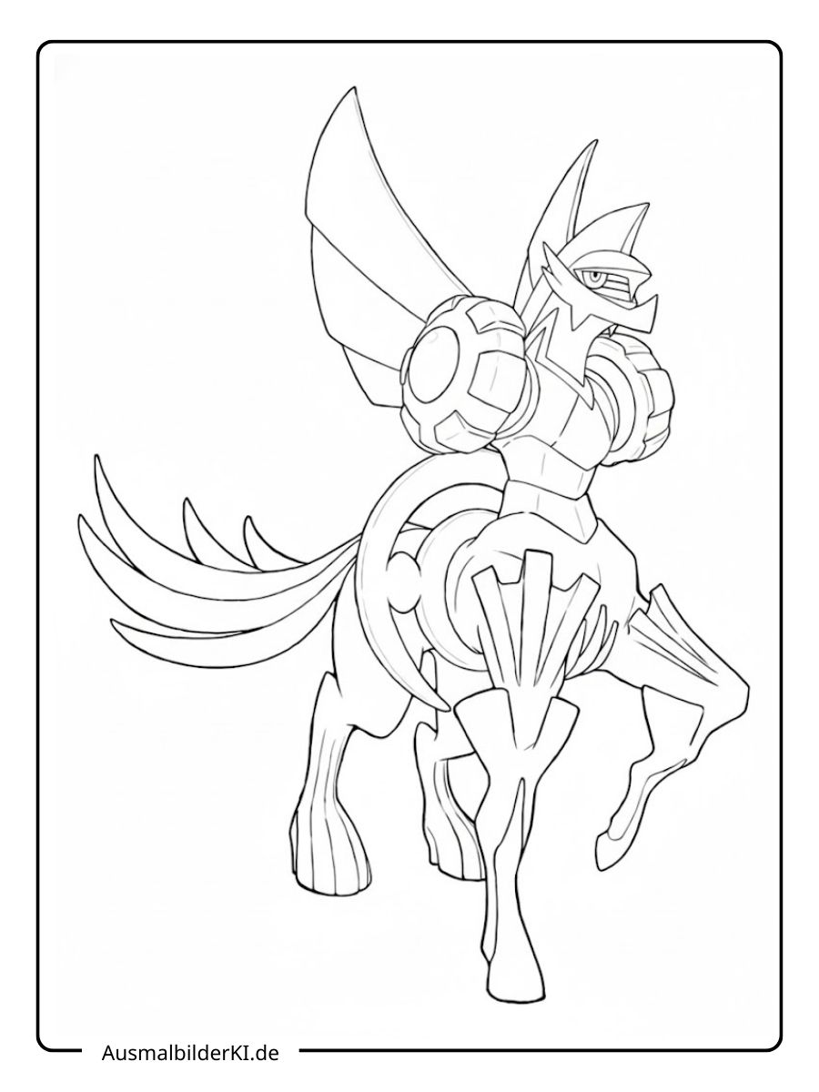 Pokemon Ausmalbilder Legendäre - Palkia mega