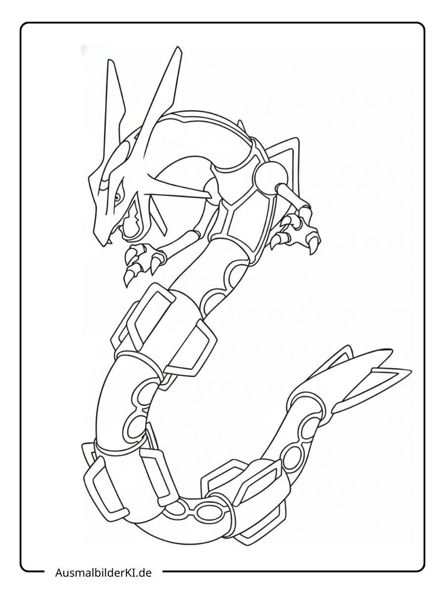 Pokémon Ausmalbilder Legendäre - Rayquaza