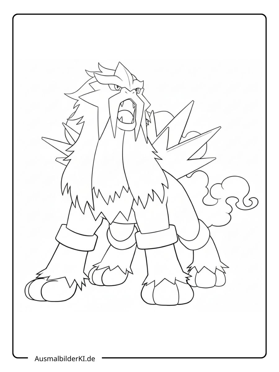 Pokémon Ausmalbilder Legendäre - Entei