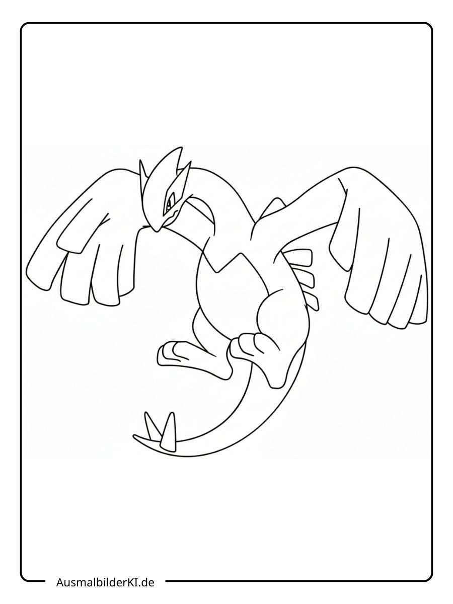 Pokémon Ausmalbilder Legendäre - Lugia