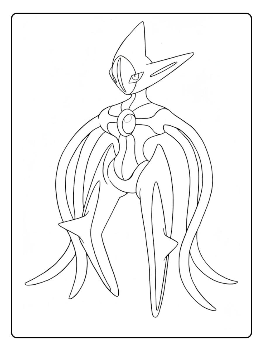 Pokemon Ausmalbilder Legendäre Deoxys