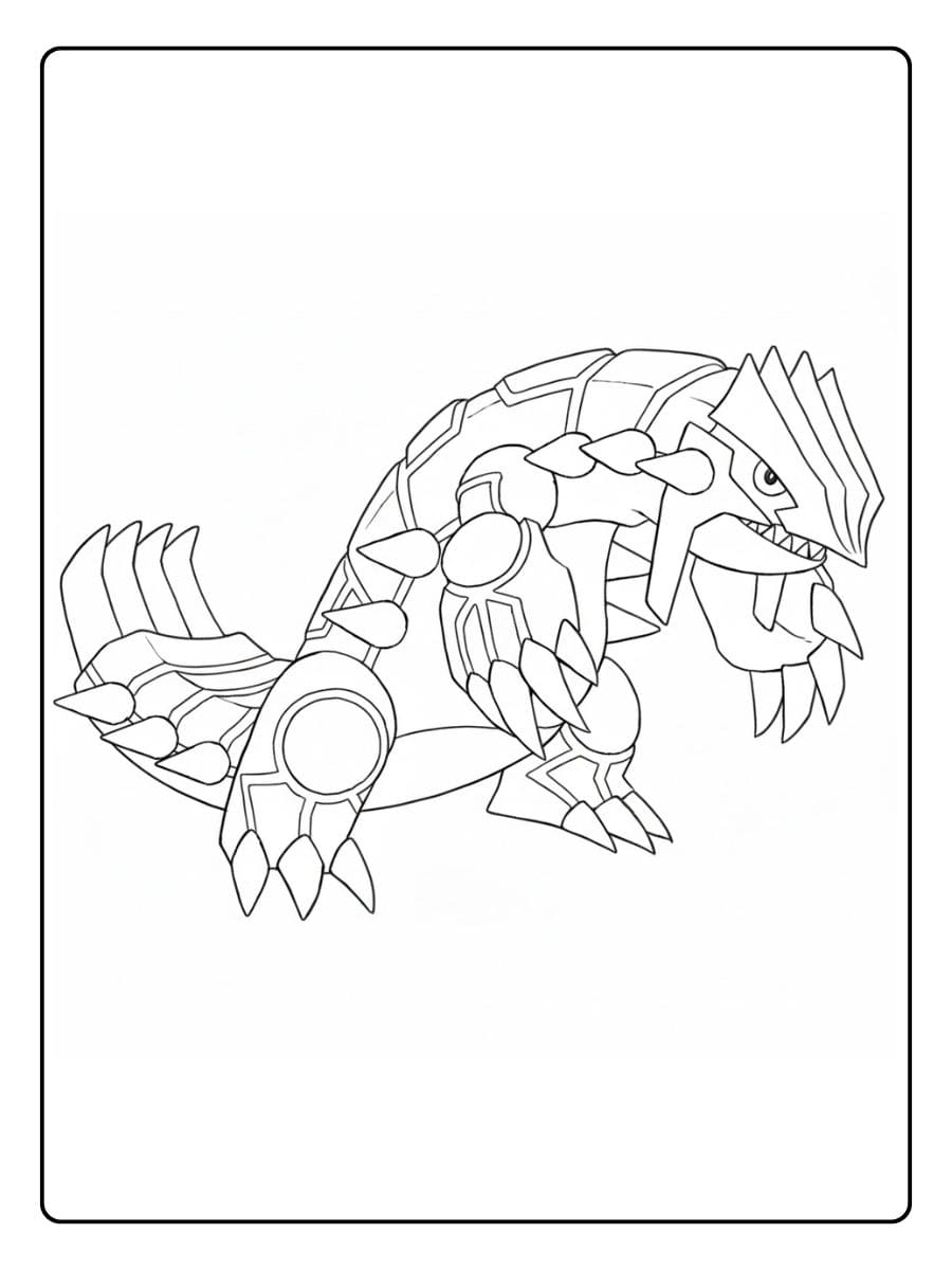Pokémon Ausmalbilder Legendäre Groudon Umriss