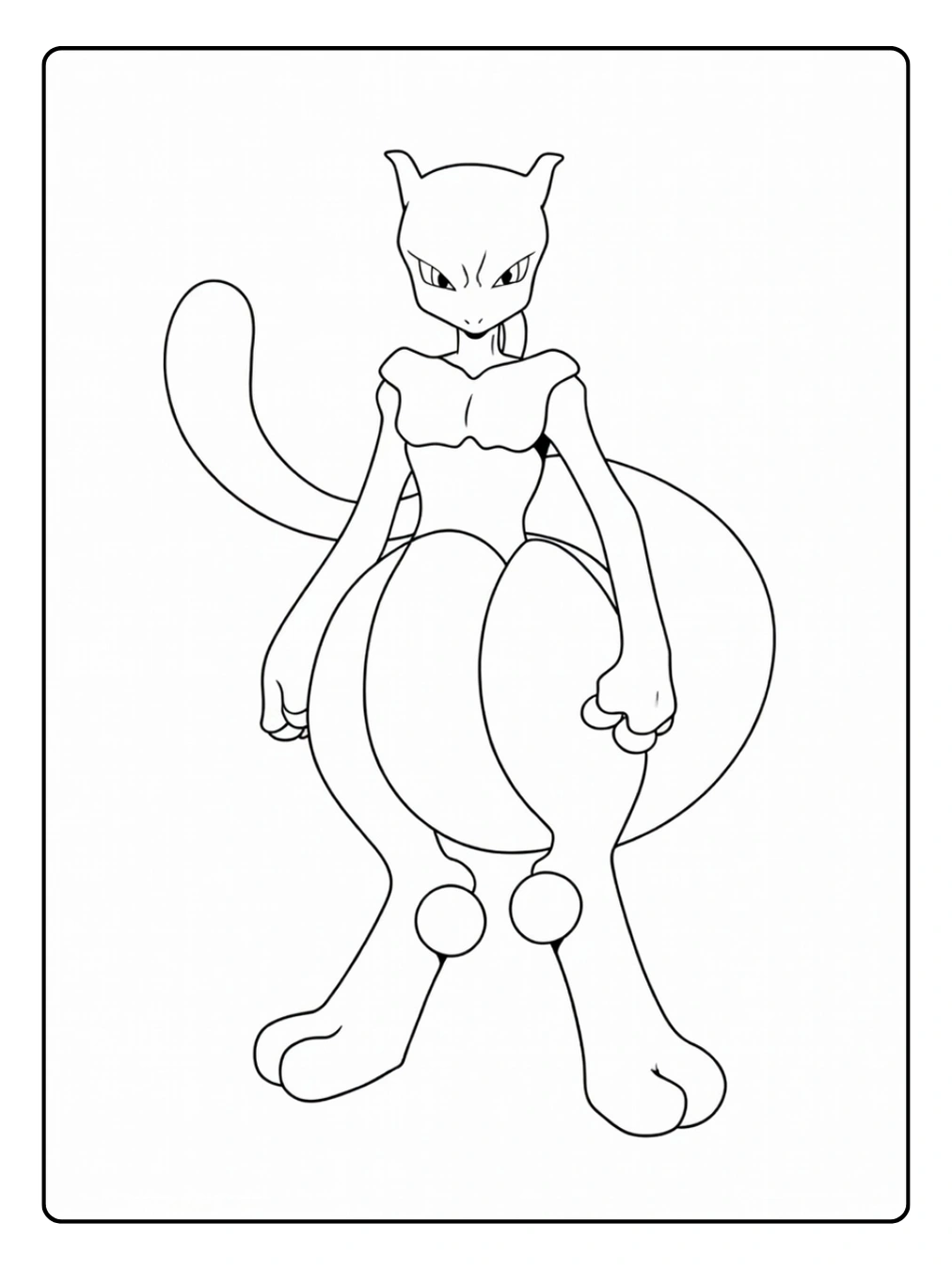 Pokémon Ausmalbilder Legendäre Mewtu (Mewtwo)