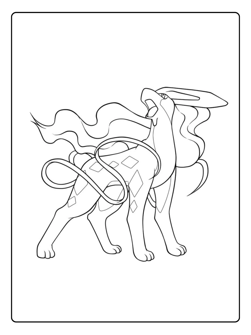 Pokémon Ausmalbilder Legendäre Suicune