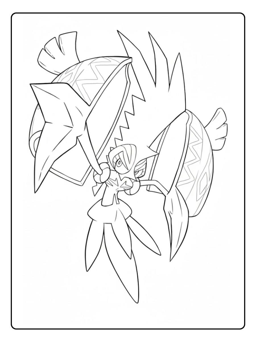 Pokémon Ausmalbilder Legendäre Tapu Koko Skizze