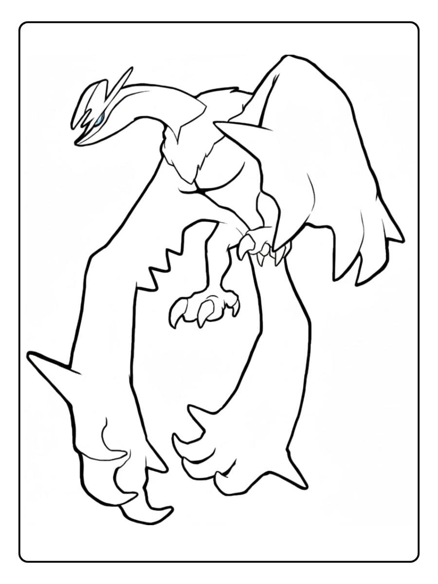 Pokémon Ausmalbilder Legendäre Yveltal Skizze