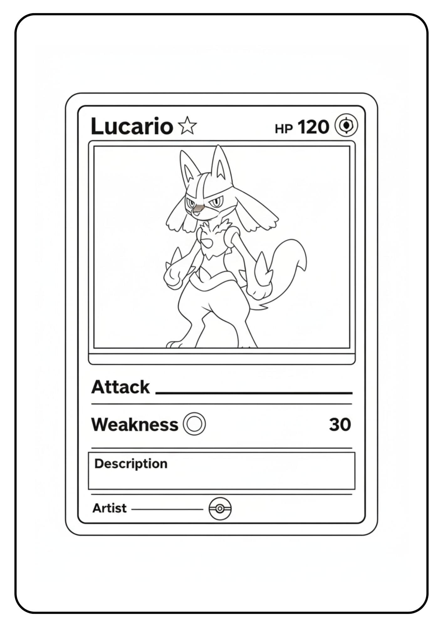 Pokemon Karten Ausmalbilder Lucario