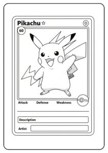 Pokemon Karten Ausmalbilder Pikachu