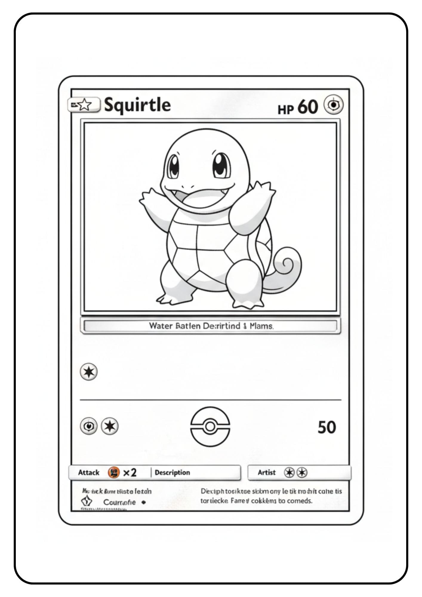 Pokemon Karten Ausmalbilder Schiggy