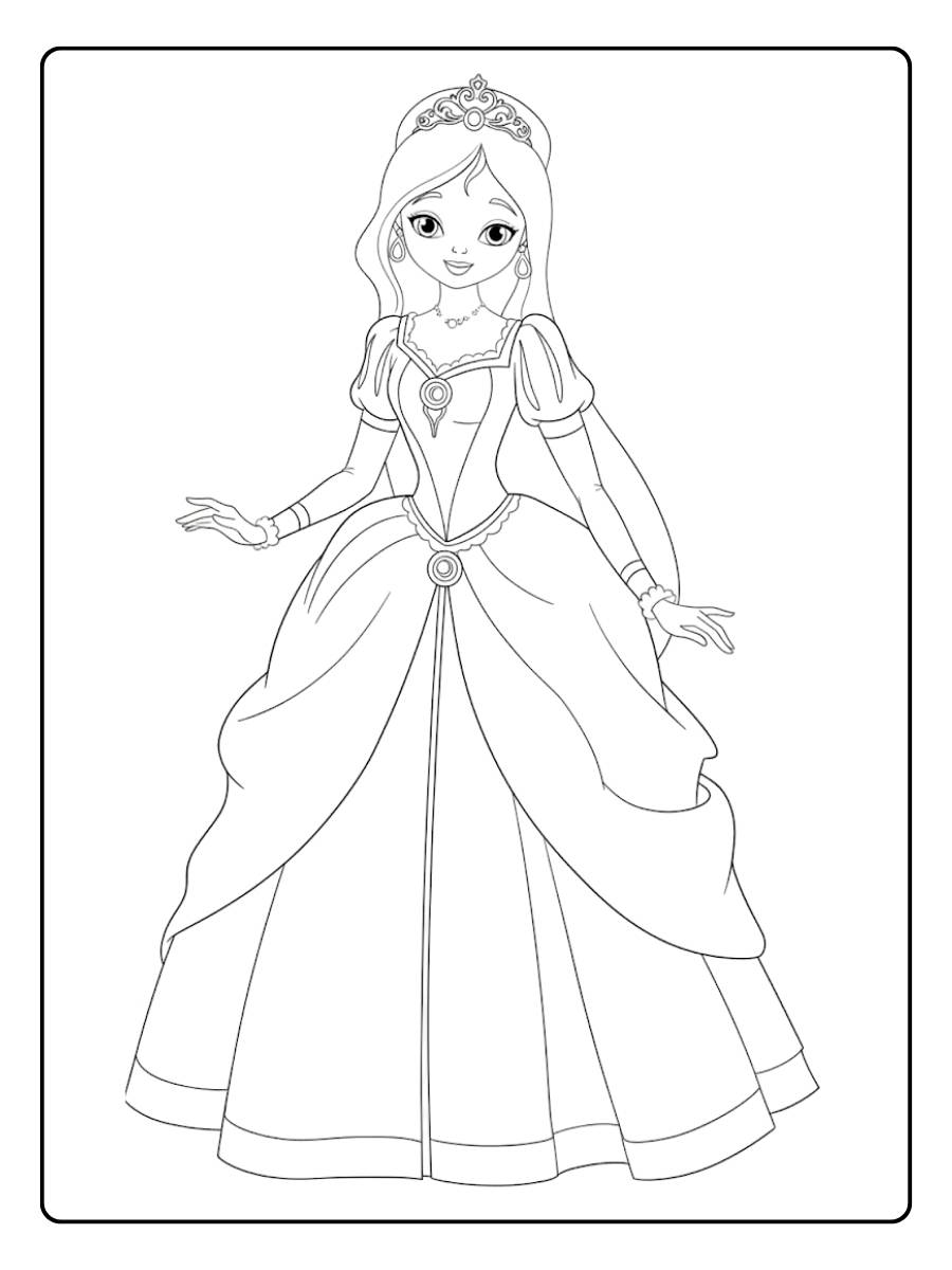 Prinzessin reitet ihr Pony ausmalbild Prinzessin