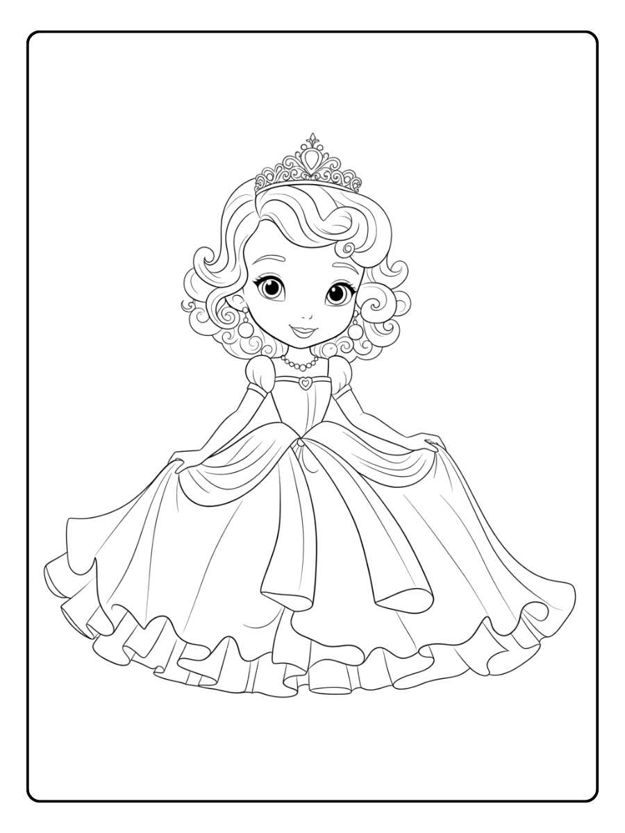 Prinzessinnen Traum ausmalbild Prinzessin