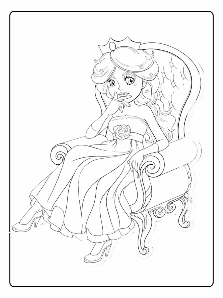 Prinzessinnen Traum ausmalbild Prinzessin