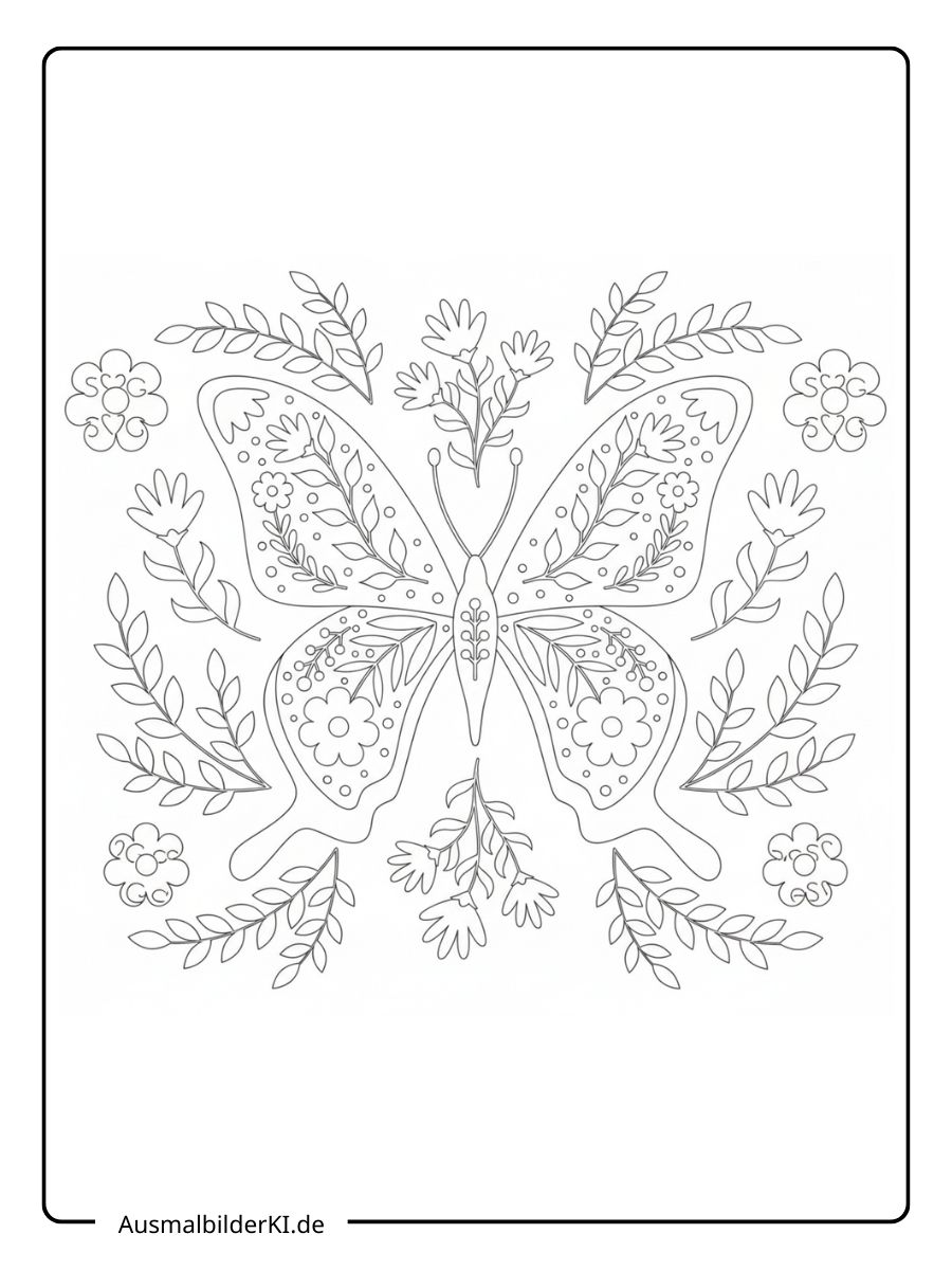 Schmetterling Ausmalbild (14)