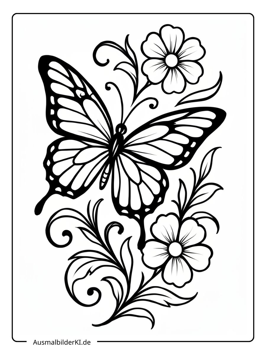 Schmetterling Ausmalbild (5)