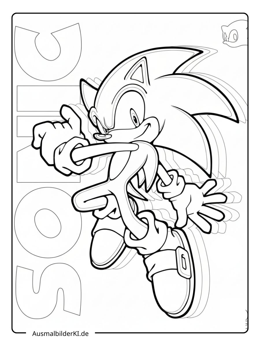 Sonic rennt schnell vorbei.