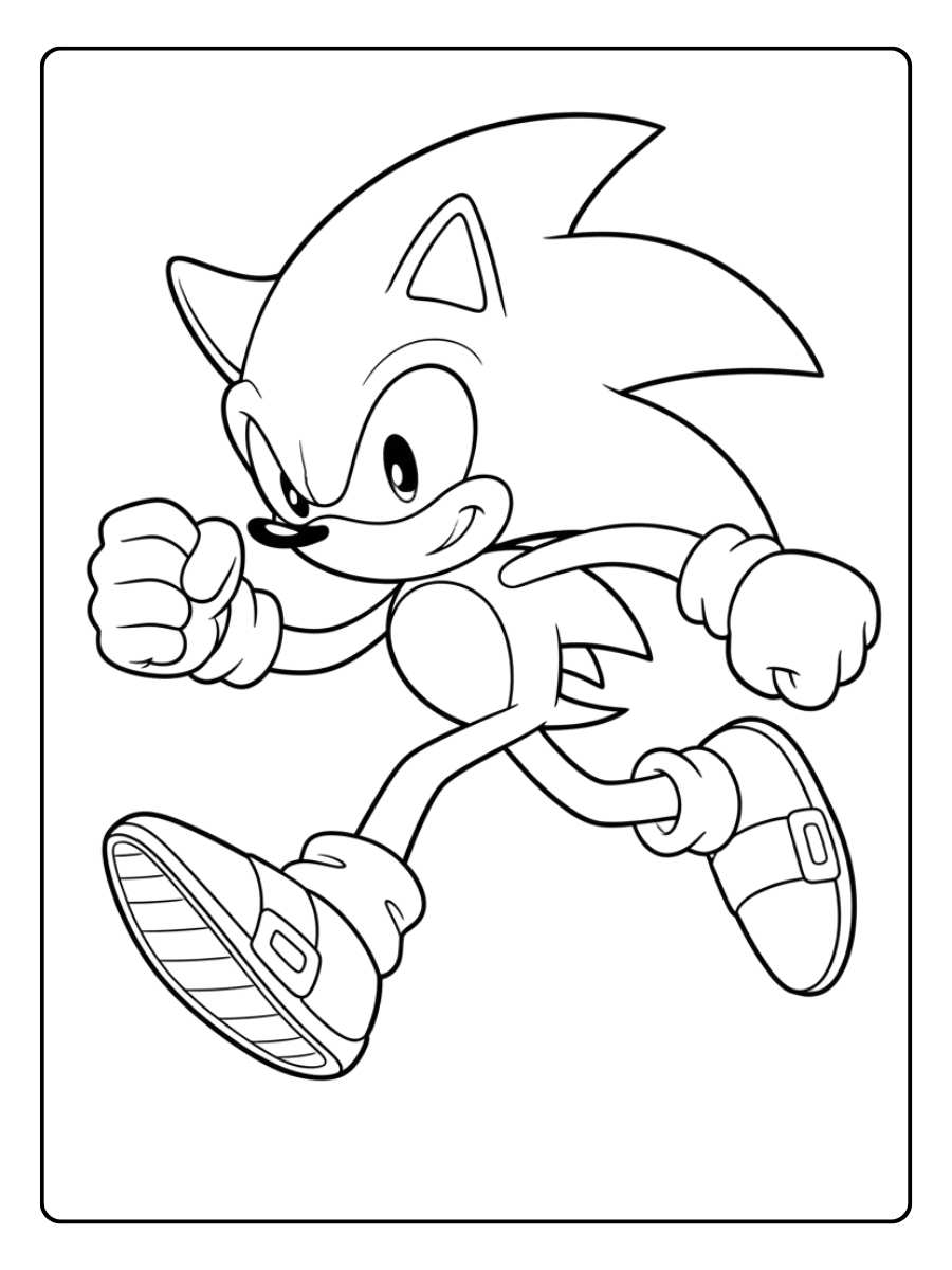 Moderner Sonic rennt zielstrebig.