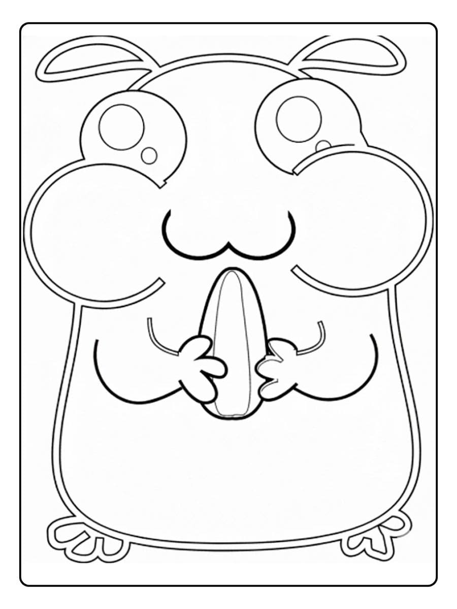 Süßer Hamster zum Ausmalen ausmalbilder tiere süß