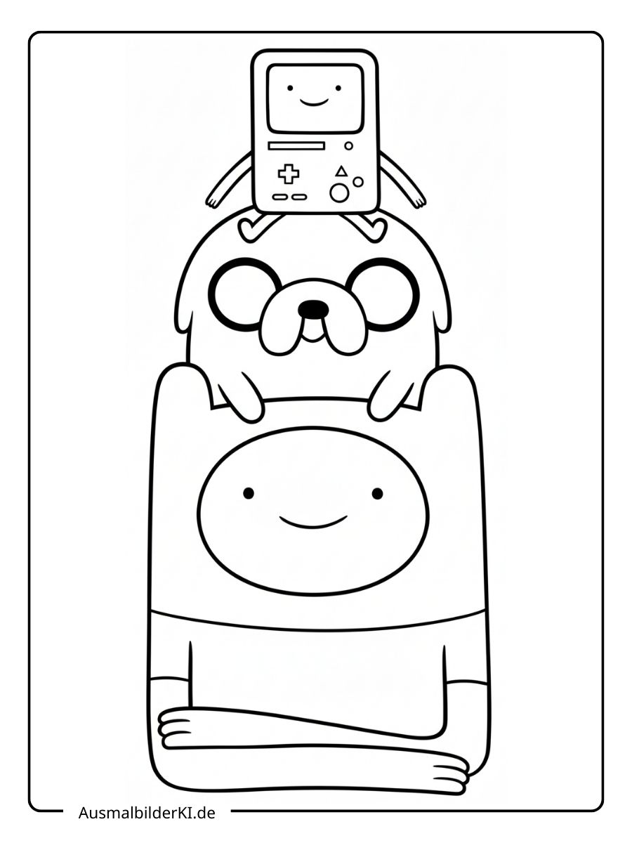 Zeichentrick Ausmalbilder Abenteuerzeit mit Finn und Jake