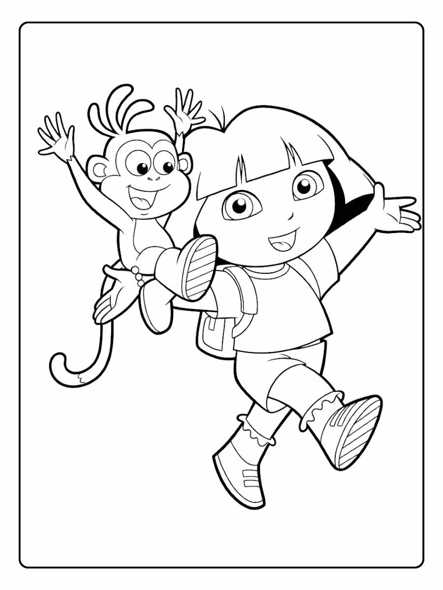 Zeichentrick Ausmalbilder Ein freundlicher Gruß