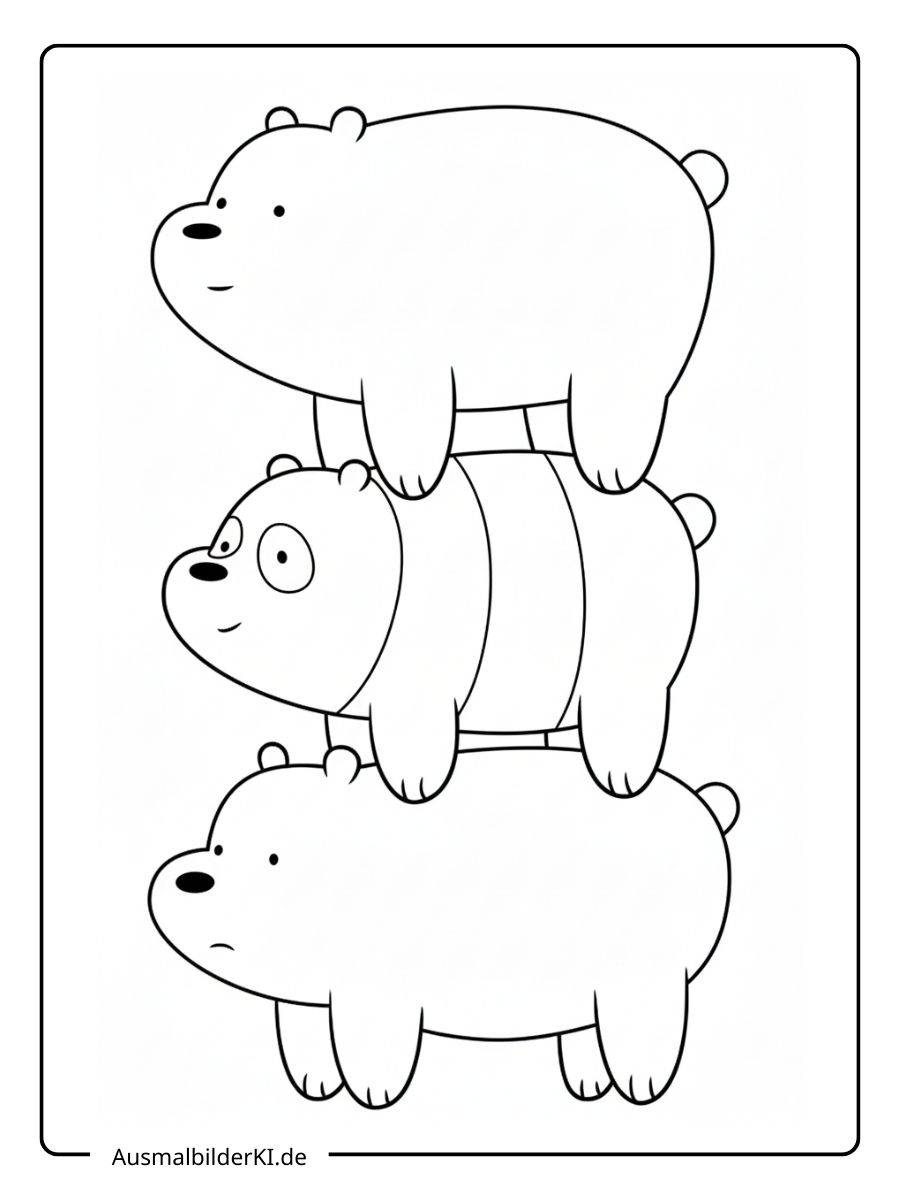 Zeichentrick Ausmalbilder We Bare Bears