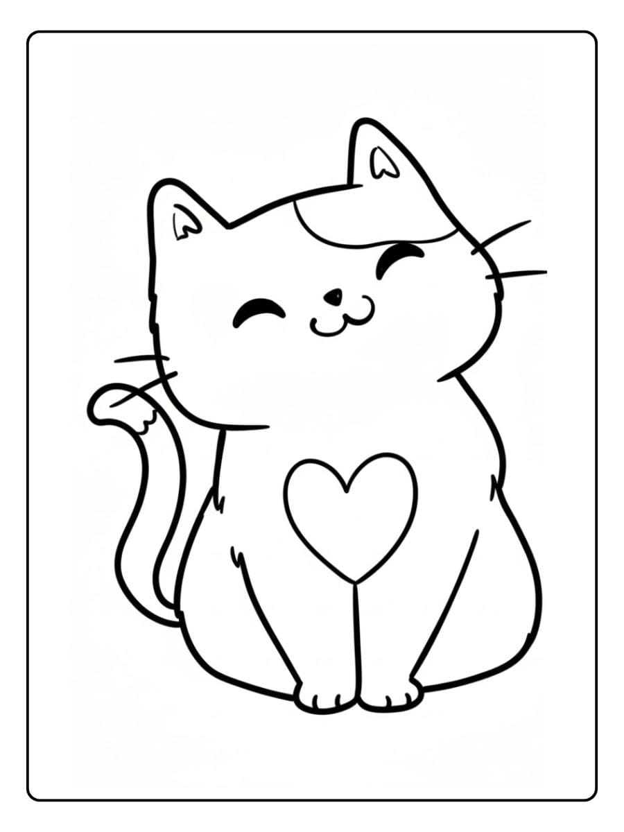 Zwei süße Haustiere Katze und Hund Süß Katzen Ausmalbilder