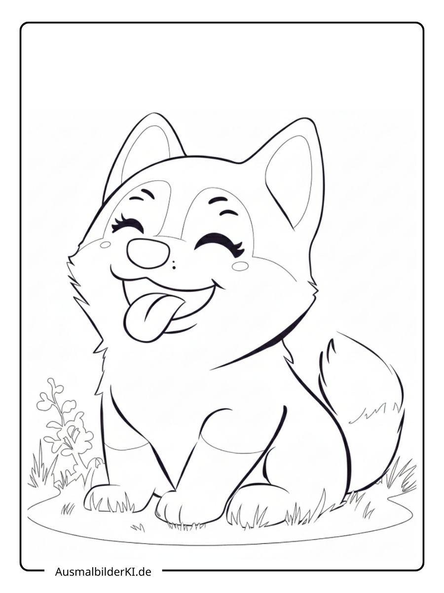 ausmalbild hund