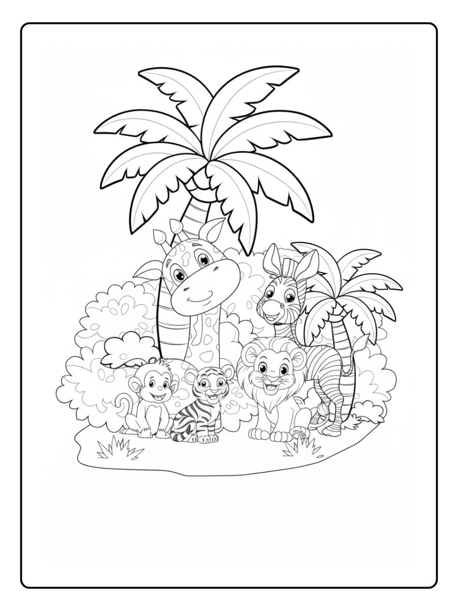 ausmalbild tiere im wald (1)