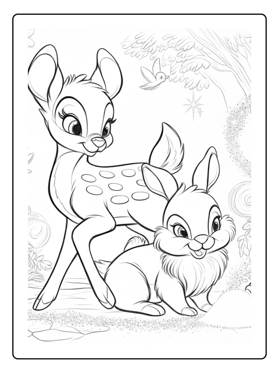 ausmalbild tiere im wald (2)