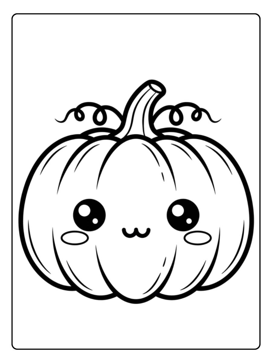 ausmalbilder herbst kuerbis einfach