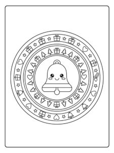 ausmalbilder mandala weihnachten glocke