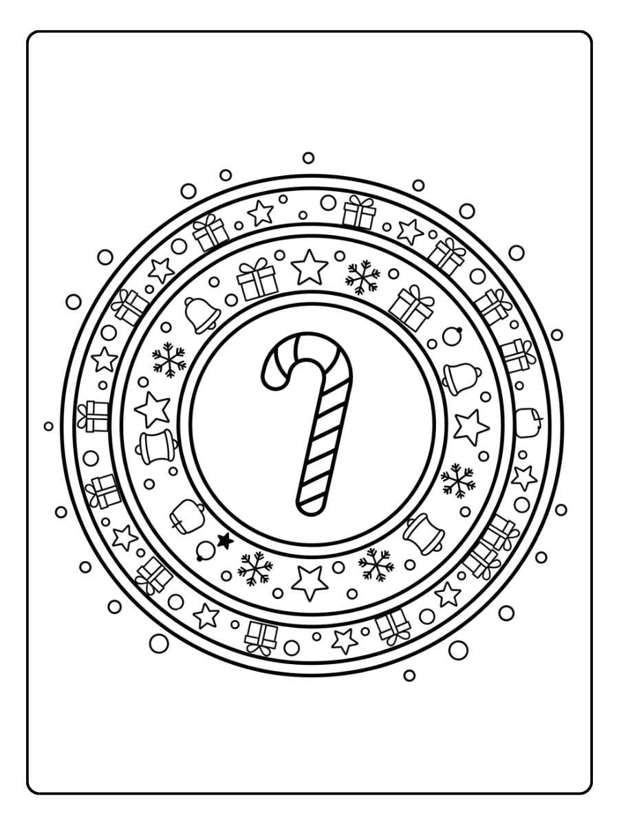 ausmalbilder mandala weihnachten zuckerstange