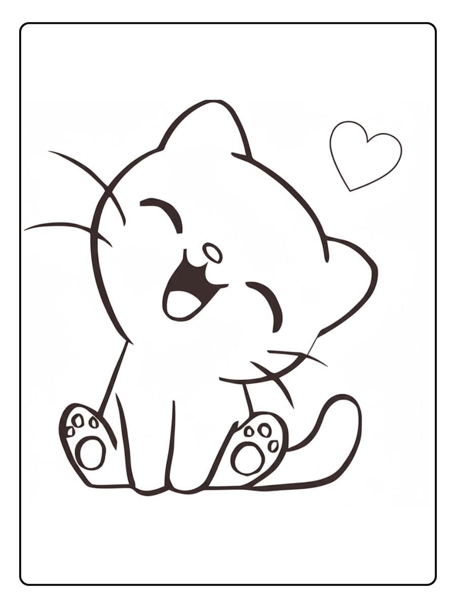 iedliches Katzen und Hundeduo zum Ausmalen Süß Katzen Ausmalbilder