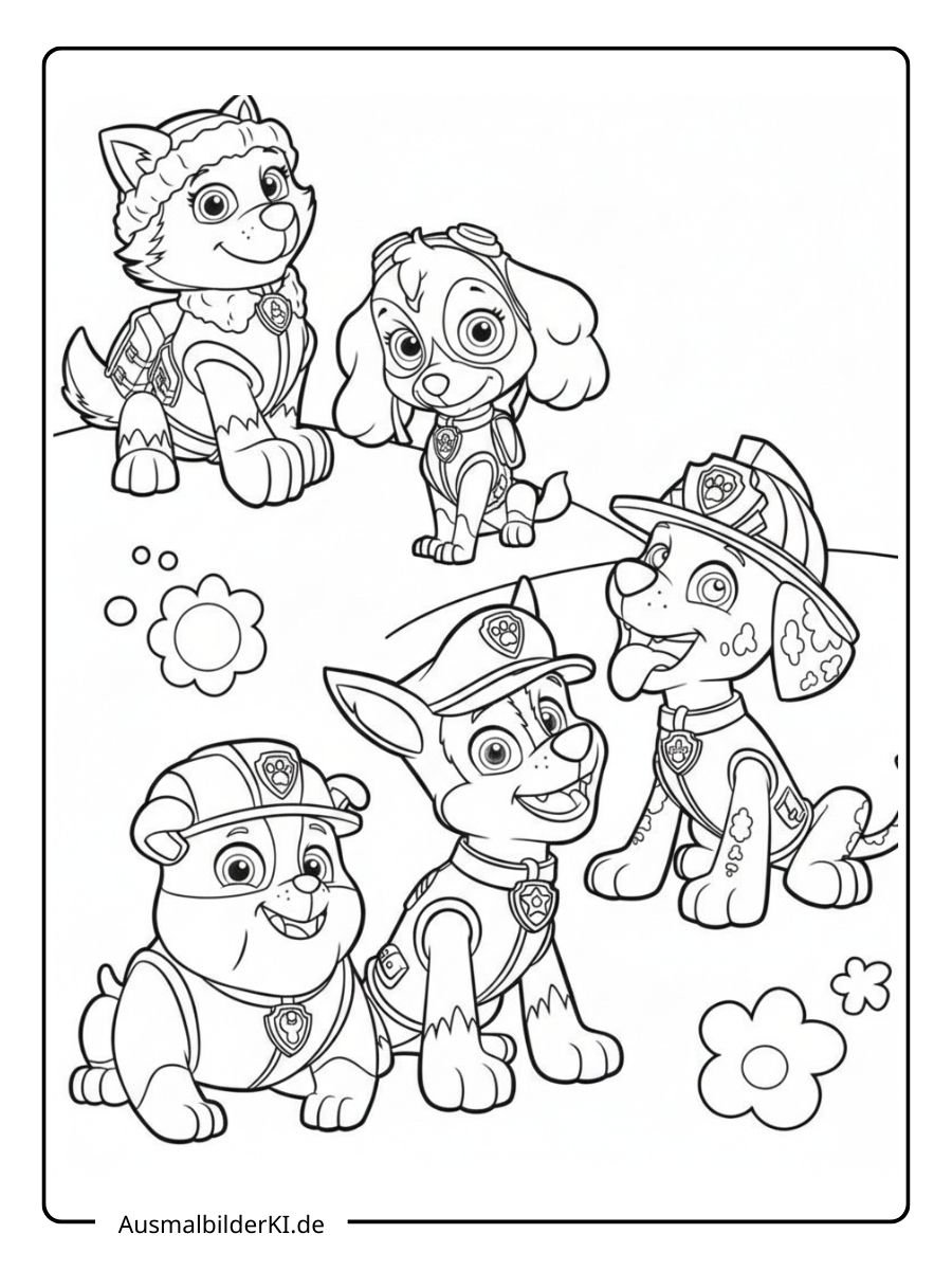 Paw Patrol Ausmalbilder - Das süßeste Rettungshundeteam