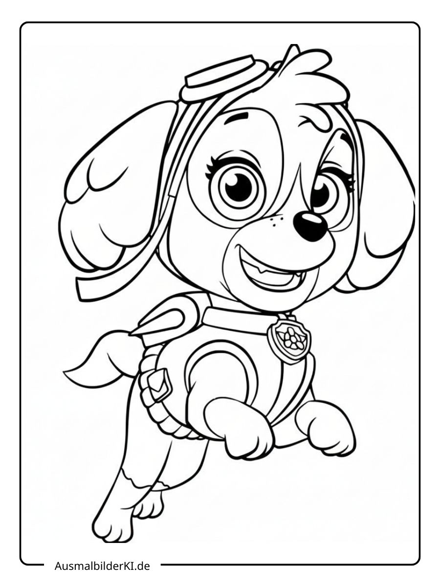 Paw Patrol Ausmalbilder - Skye Jumps