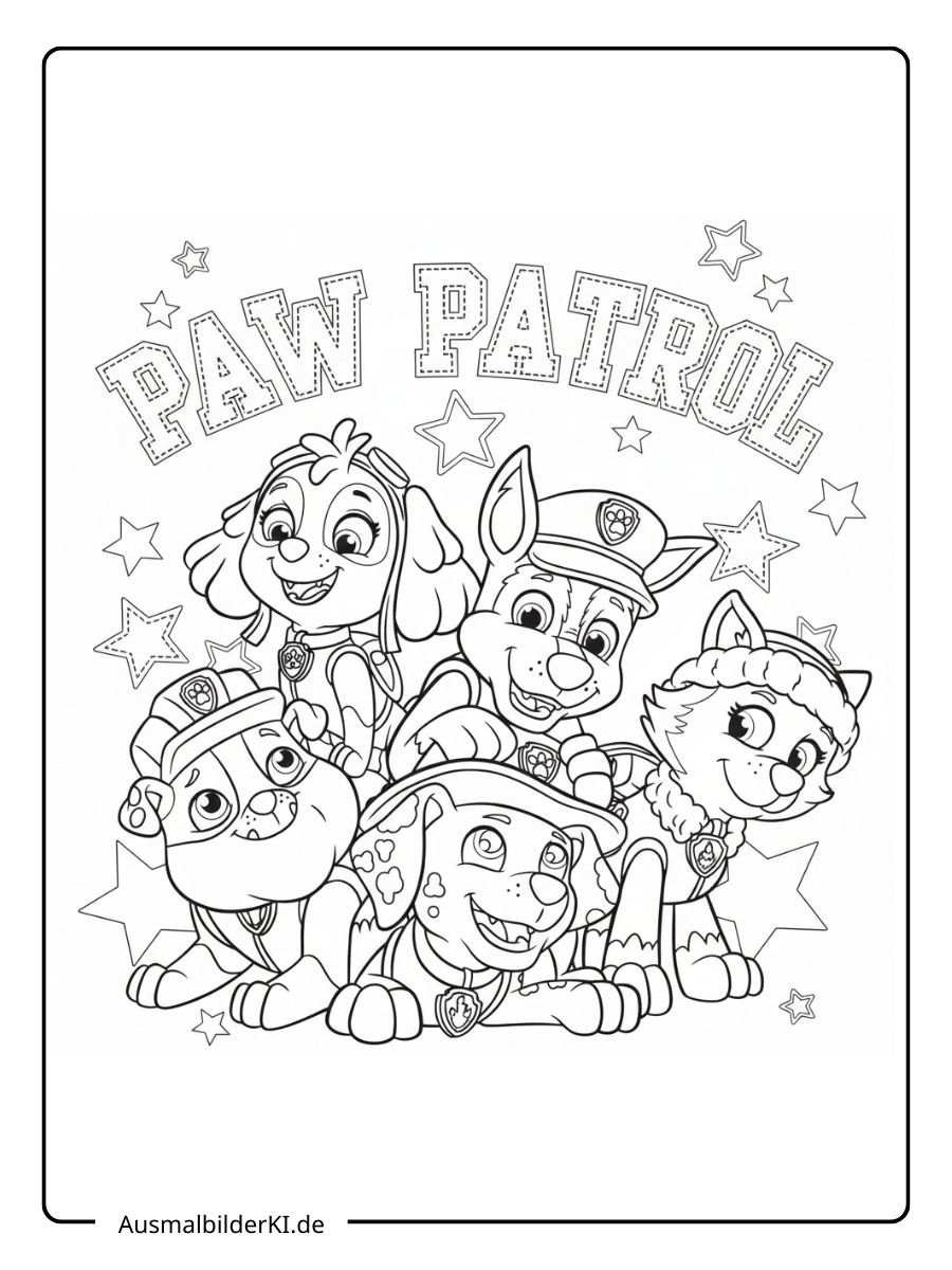 Paw Patrol Ausmalbilder – ein lustiges Team