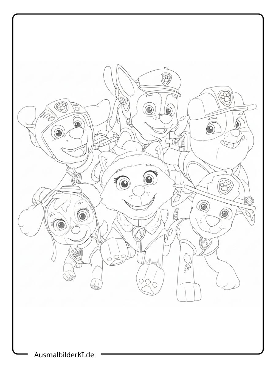 Paw Patrol Ausmalbilder – die tapferen Hunde