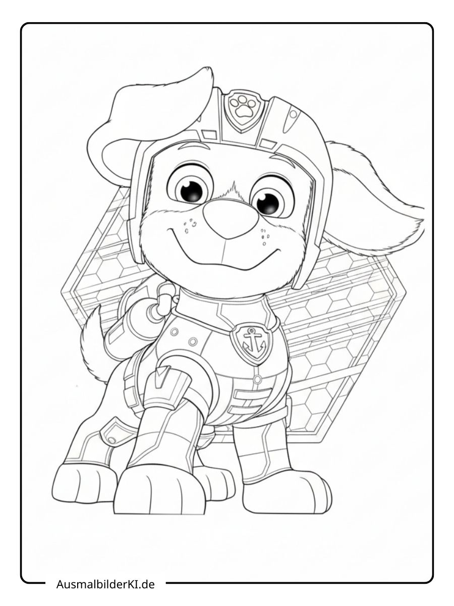 Paw Patrol Ausmalbilder – der tapfere Retter