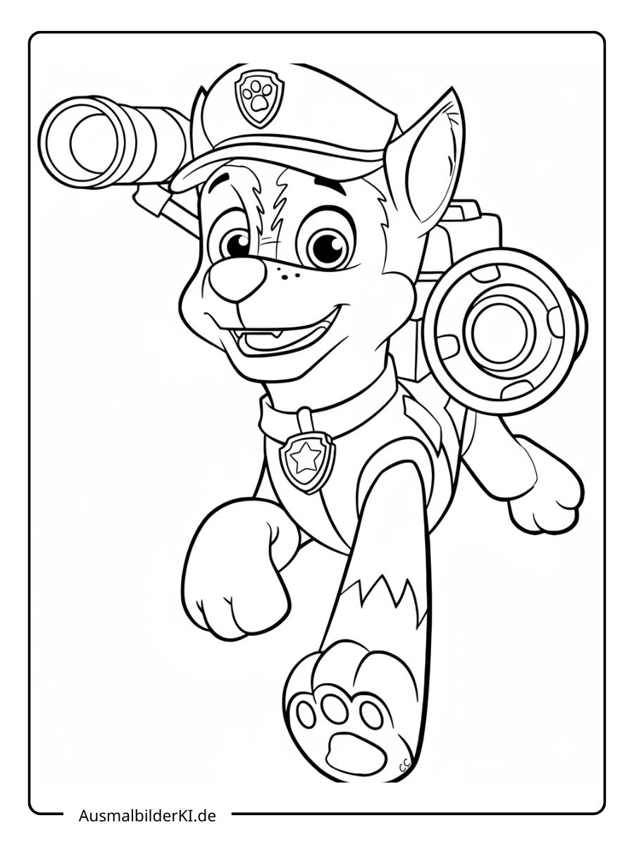 Paw Patrol Ausmalbilder - Chase zur Rettung