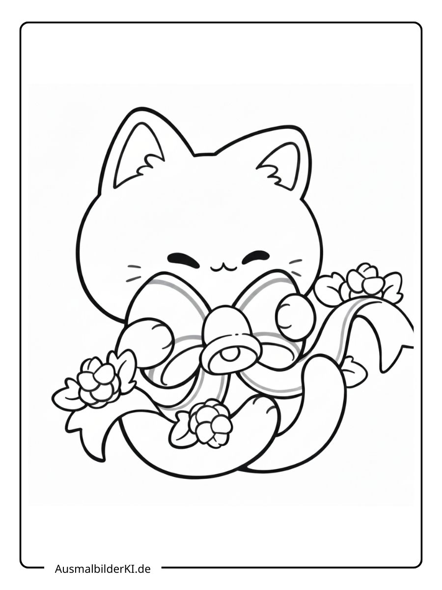 süß Katzen Ausmalbilder