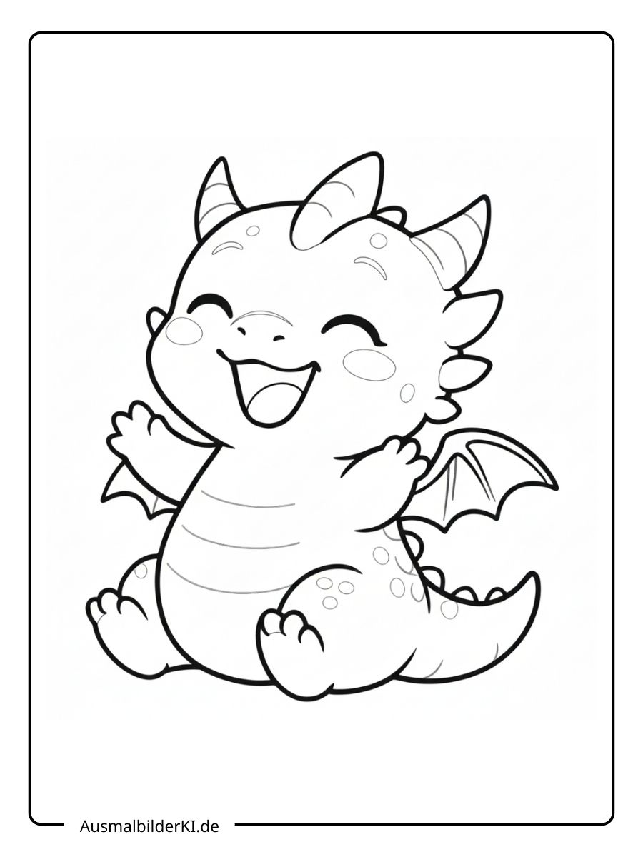 Ausmalbild Drache (10)