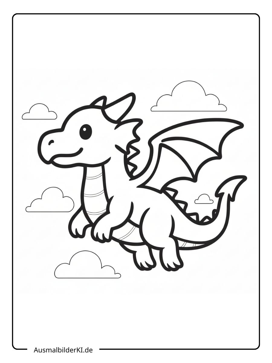 Ausmalbild Drache (15)