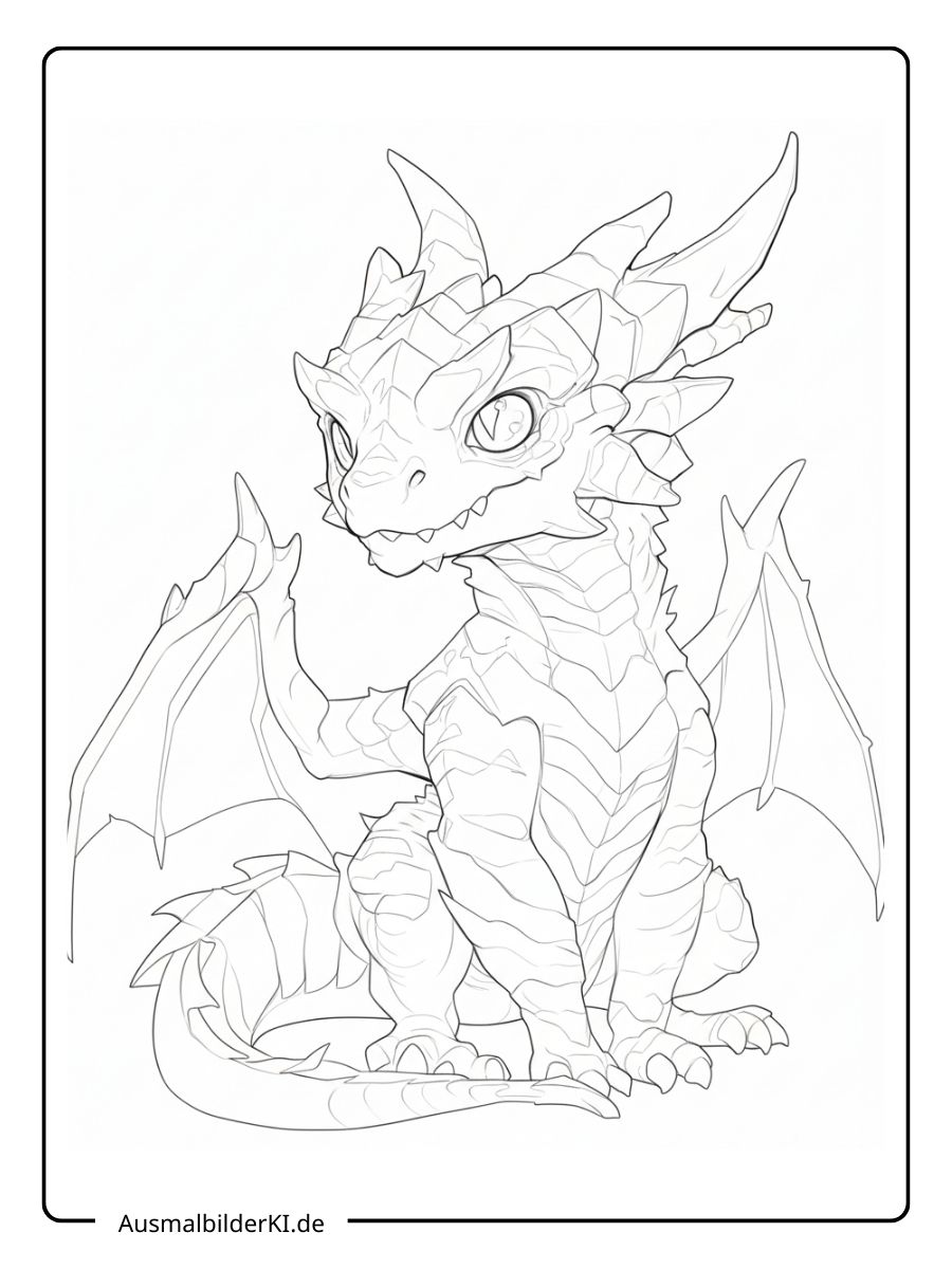 Ausmalbild Drache (19)