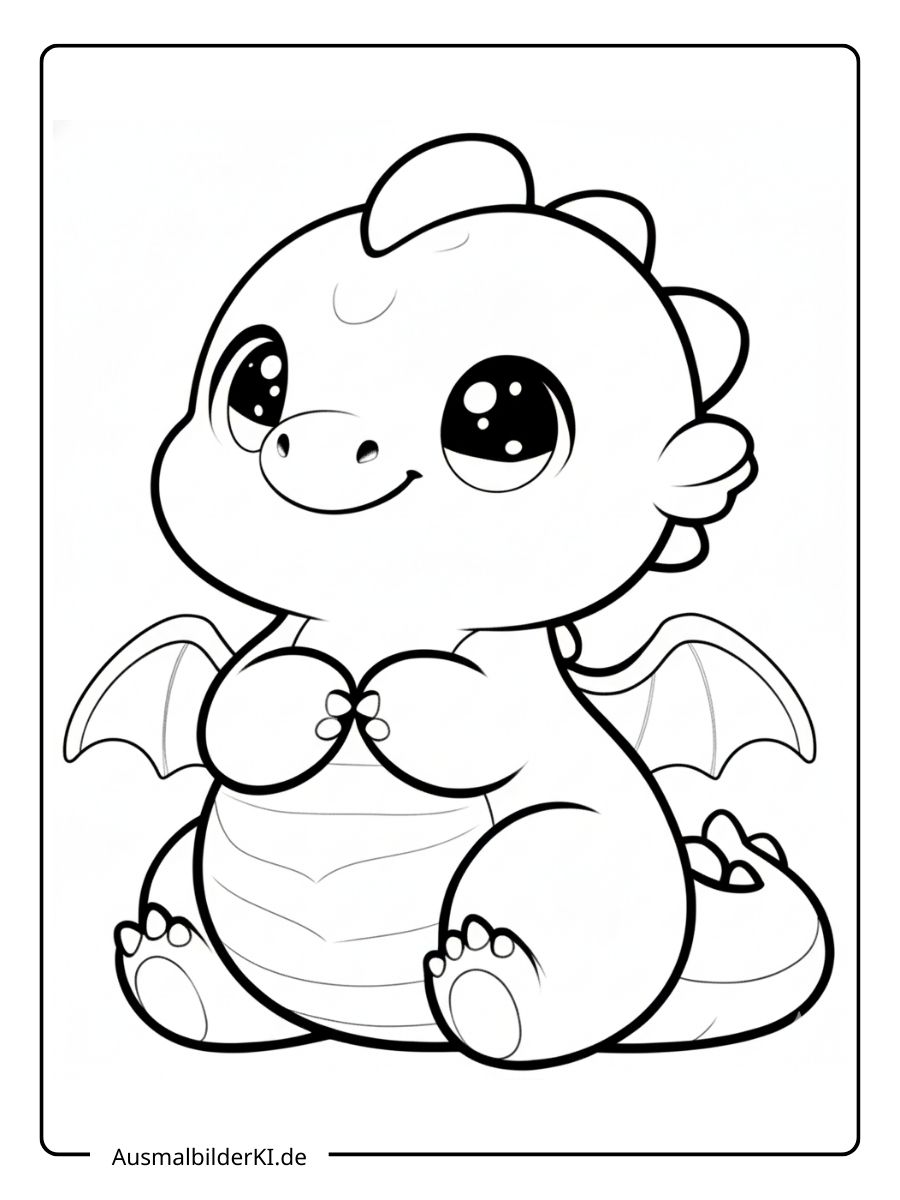 Ausmalbild Drache (6)