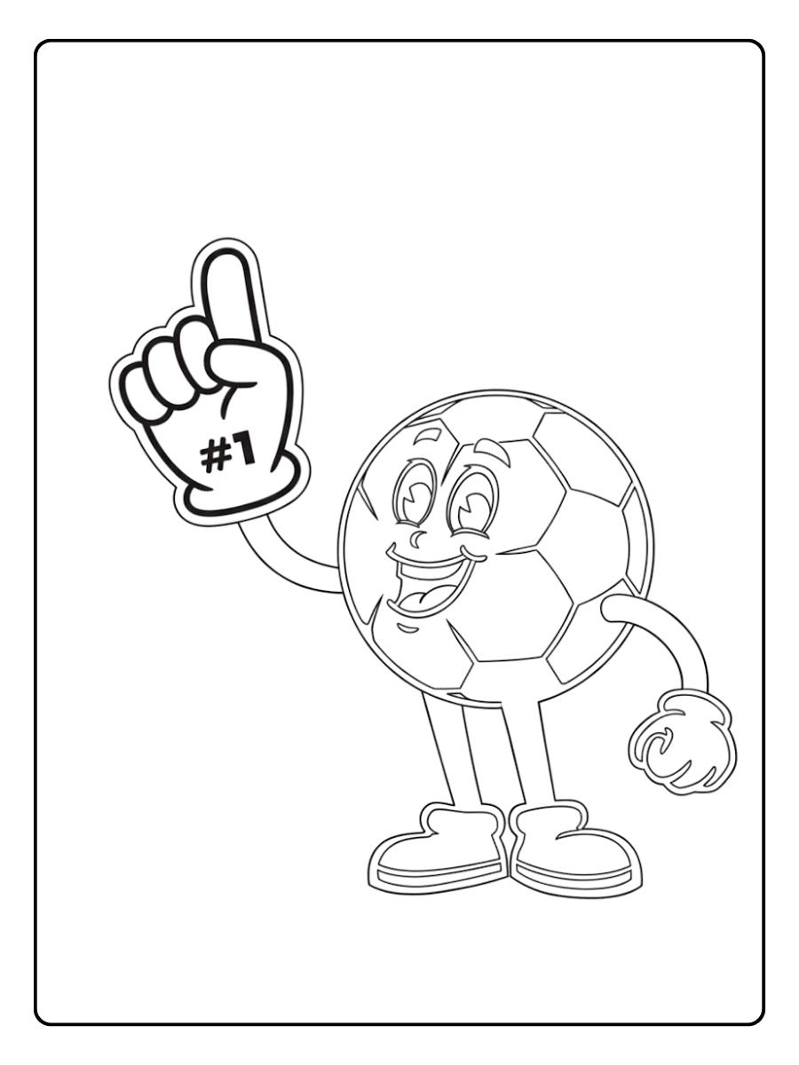 Ausmalbild Fußball Der kleine Torschütze