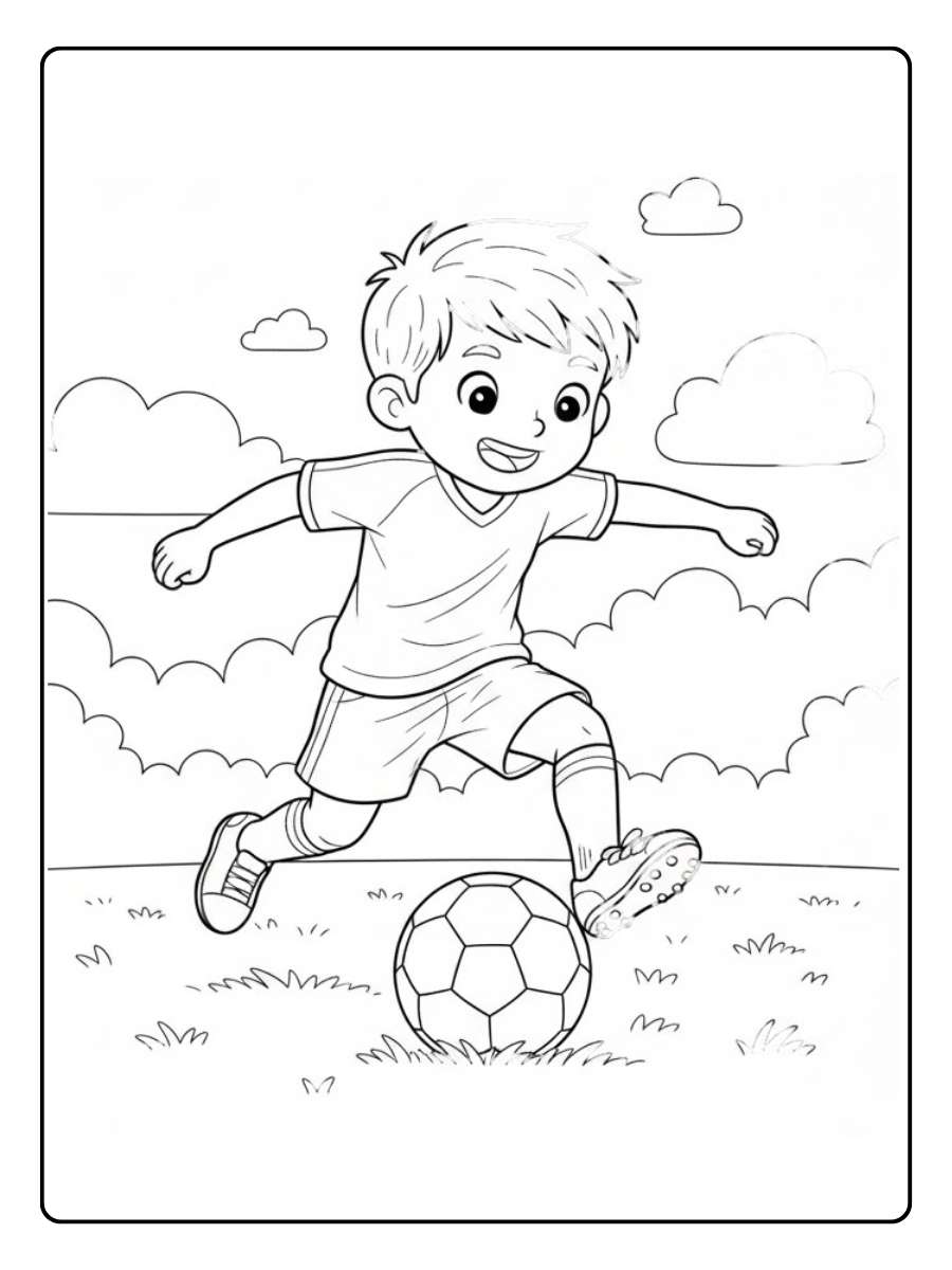 Ausmalbild Fußball Fußball Fieber