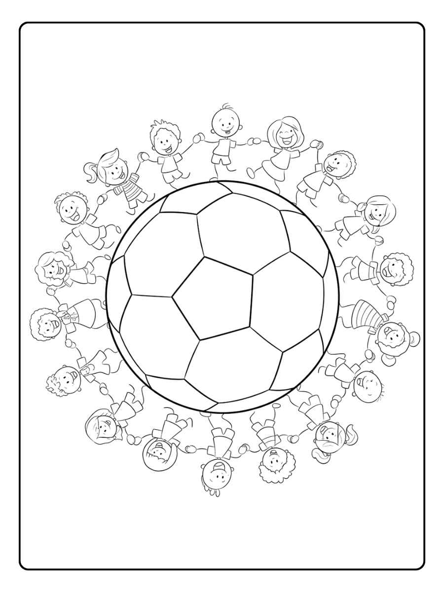 Ausmalbild Fußball Kleiner Kicker