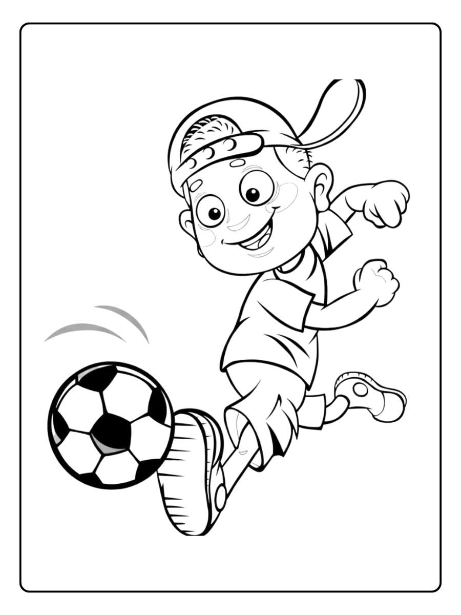 Ausmalbild Fußball Tor