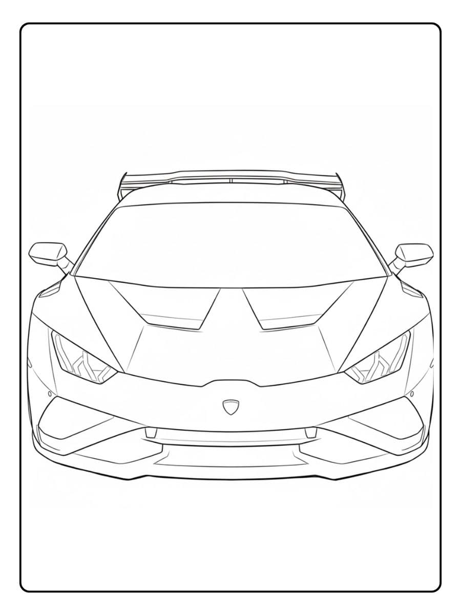 Ausmalbild Lamborghini Huracán